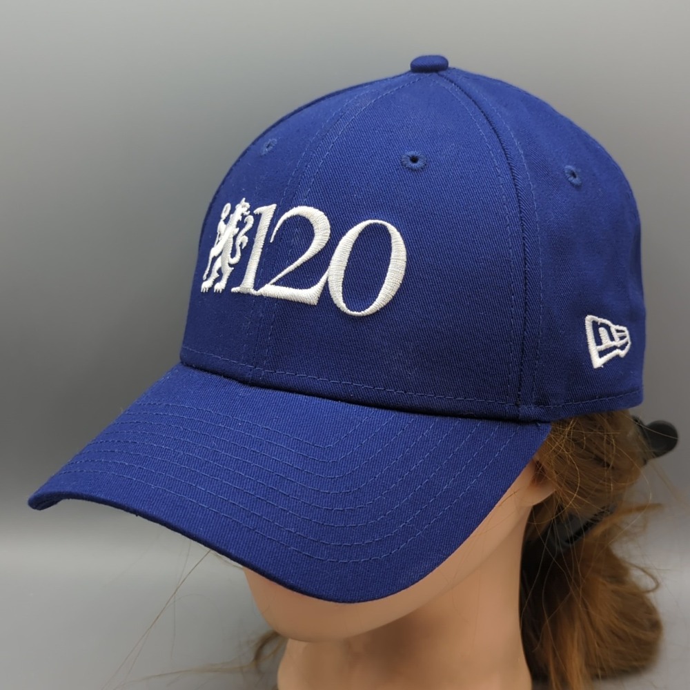 Chelsea FC 120 Year Anniversary New Era 9FORTY Adjustable Hat Blue Soccer Cap